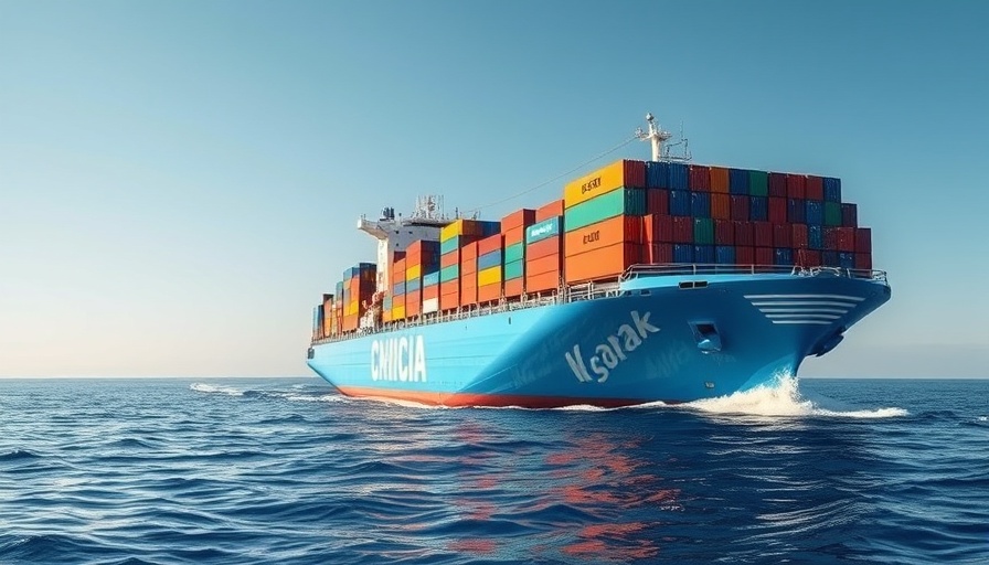 Container ship on sea illustrating Maersk Q4 Profit Surpasses Forecasts.