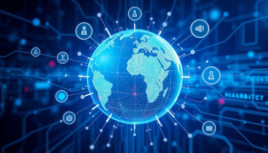 Futuristic digital globe illustrating recordkeeping and transparency with AI.