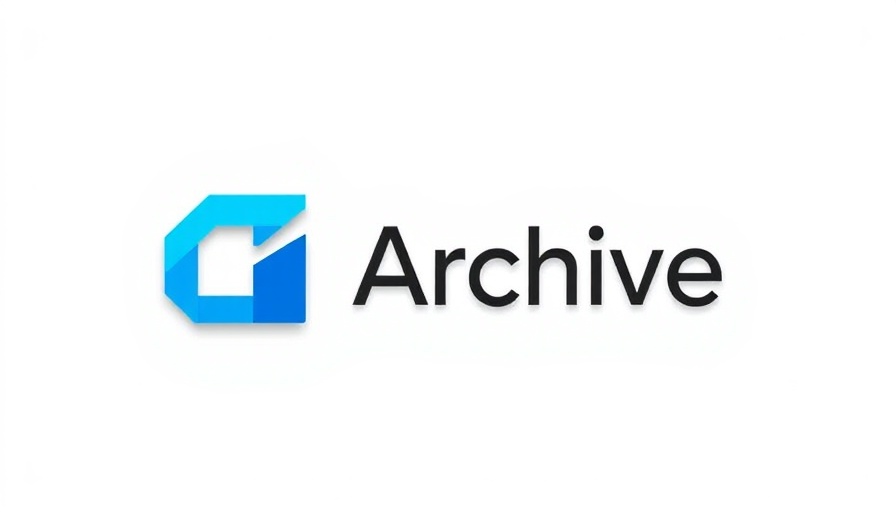 Modern digital archiving logo for import-export industry