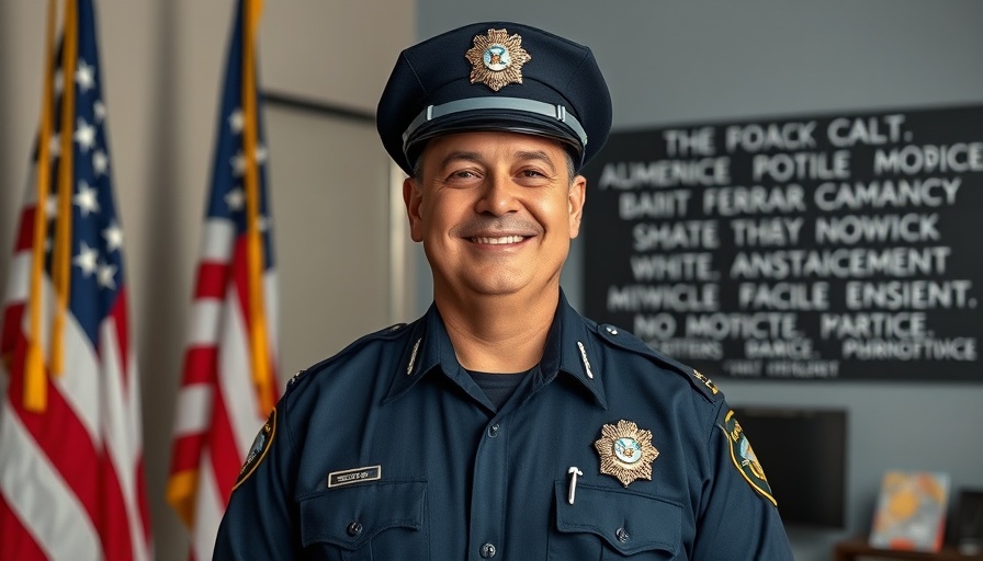 Raleigh police chief boosting recruitment and retention, smiling confidently.