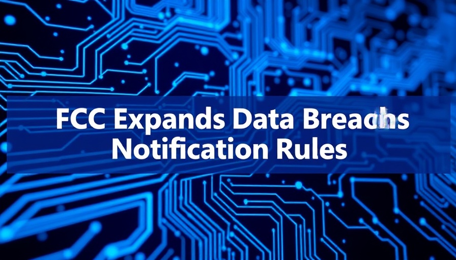 FCC data breach notification rules highlighted on digital circuit background