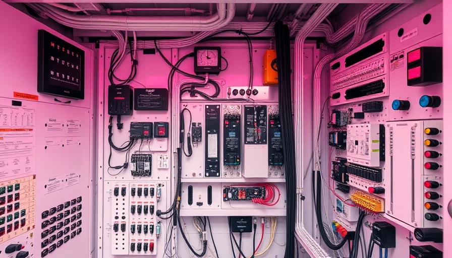 Industrial electrical panel with wires adhering to UL standards.
