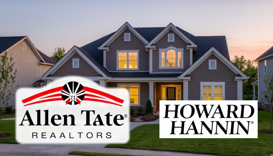 Allen Tate and Howard Hanna logos on suburban house
