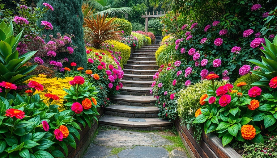Sharon's Pennsylvania Garden featuring lush plants and colorful flowers.