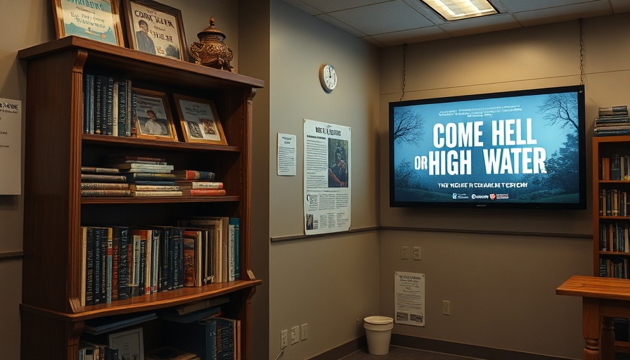 Community Memory Project Helene library display with digital screen.