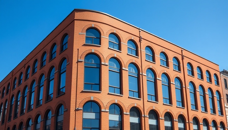 Brick in Architecture: Modern building with arched windows.