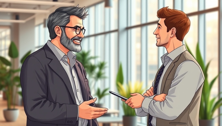 Understanding Landlord Duties: Landlord discussing responsibilities with tenant in office.