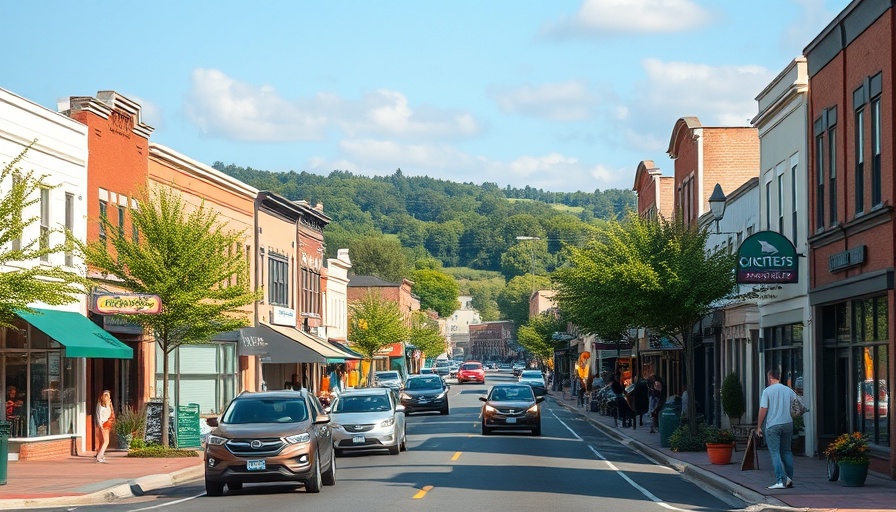 Charming street view of Sylva town, North Carolina attractions.