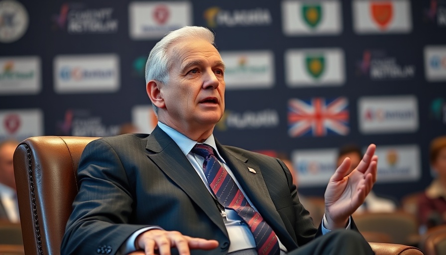 Distinguished man discussing financial insights at a conference.