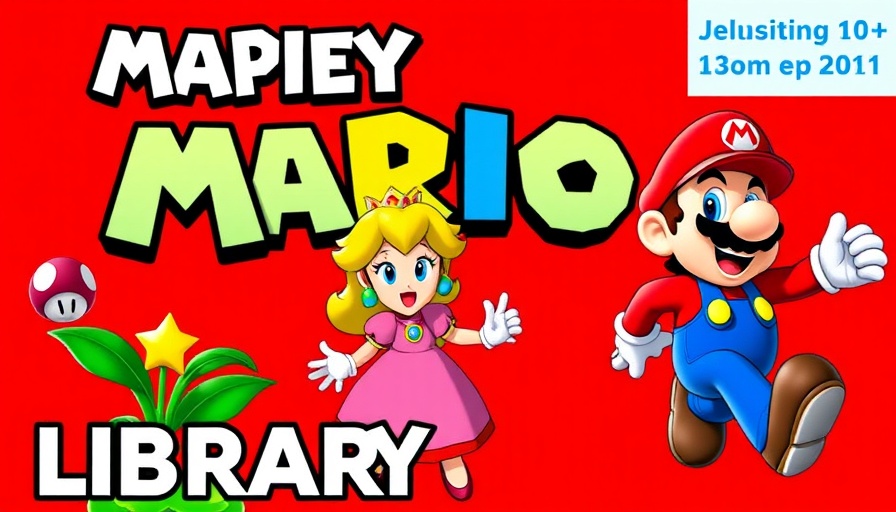 Mario Day events at Charlotte Library promotional poster