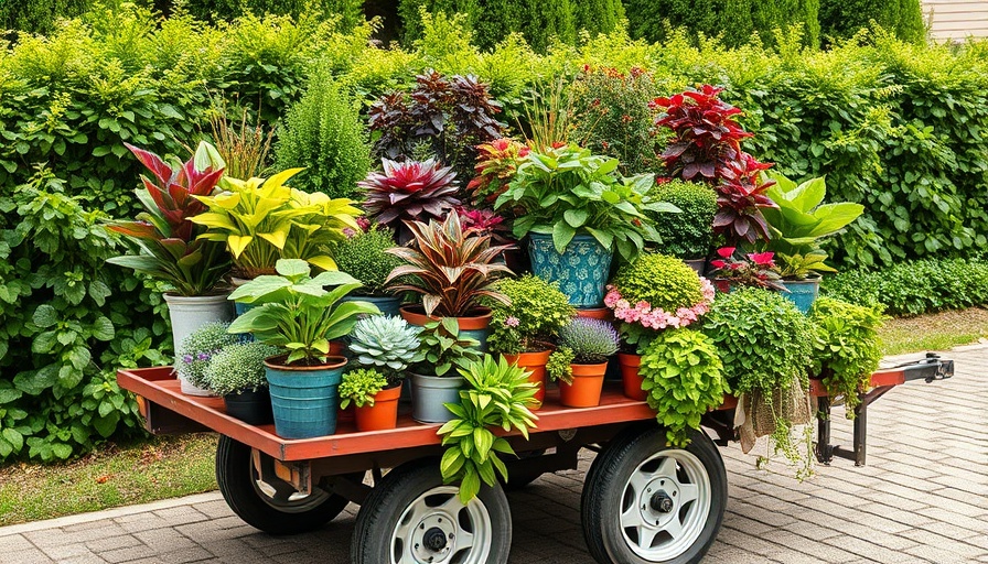 Heritage gardening collection in a trailer, perfect for families.