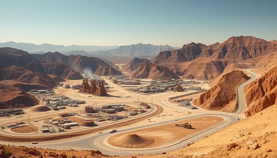 Mining operation depicting technology metals shortage in US-China trade war.