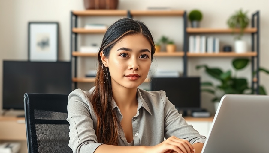 Professional young woman managing maintenance requests in a modern apartment.