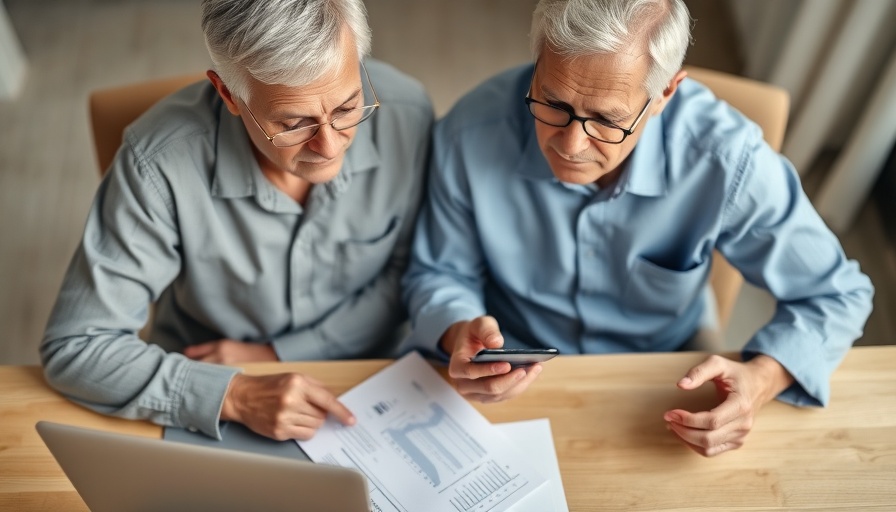 Older couple calculating finances to buy a home in 2025.