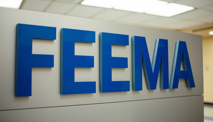 FEMA sign representing Trump FEMA Review Council Status.