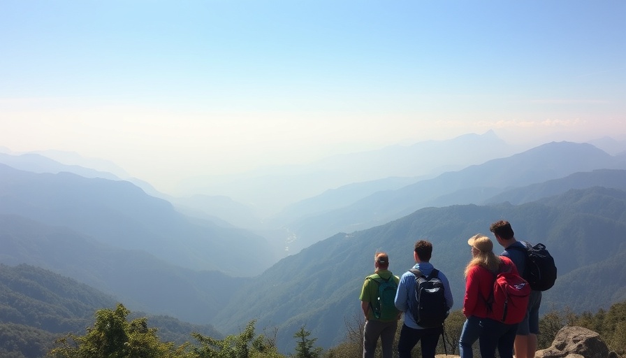 Scenic overlook view of hikes near Cedar Mountain, NC.