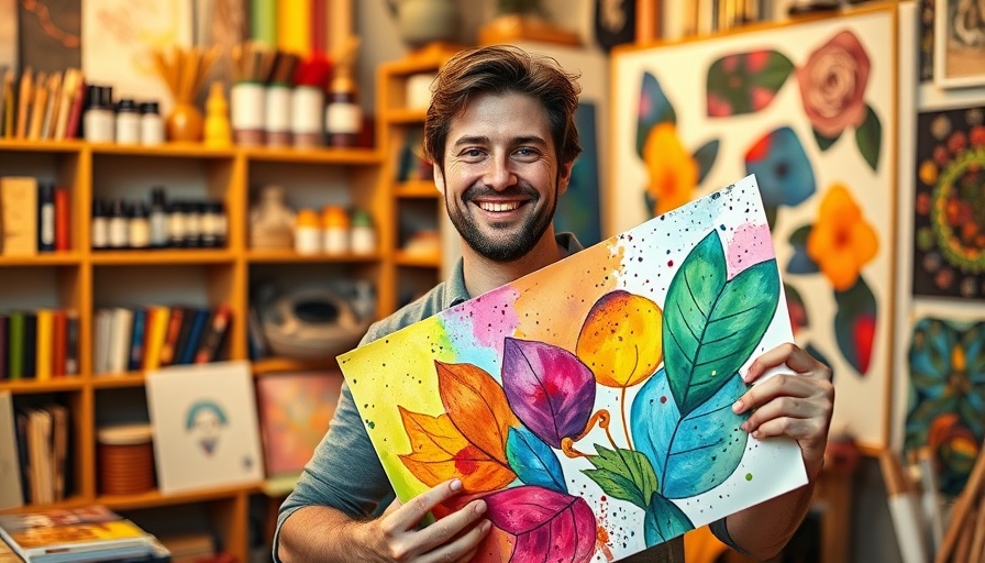 Man engaged in artwork, reflecting budget cuts Lifespan Services.