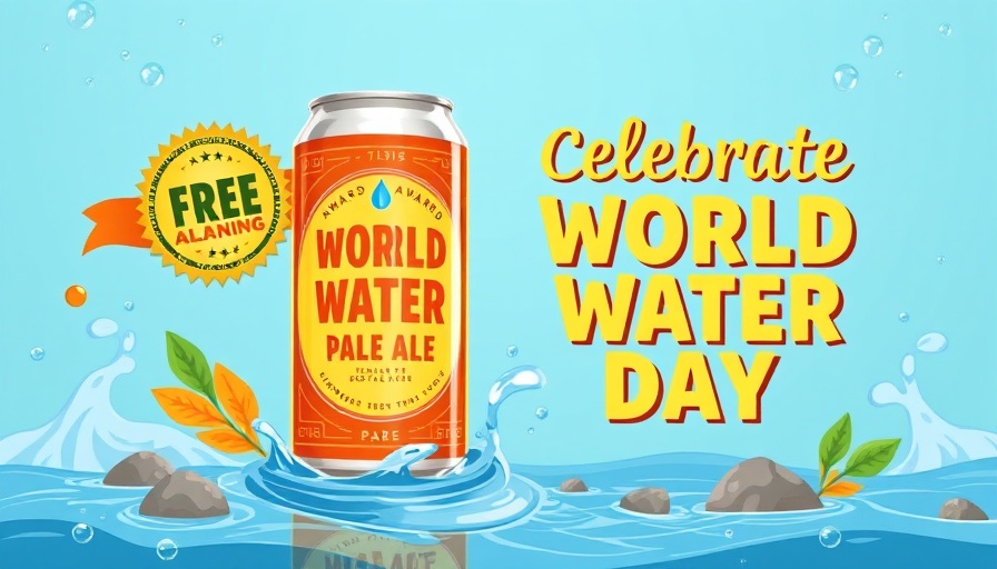 World Water Day at Town Brewing promotional graphic.