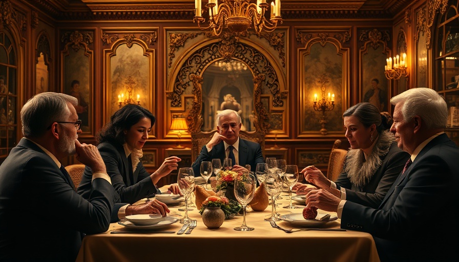 Luxurious spy house dinner setting for decor inspiration.