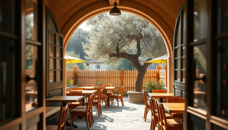 Charming dining area at Le Moulin hotel Provence through arched window.