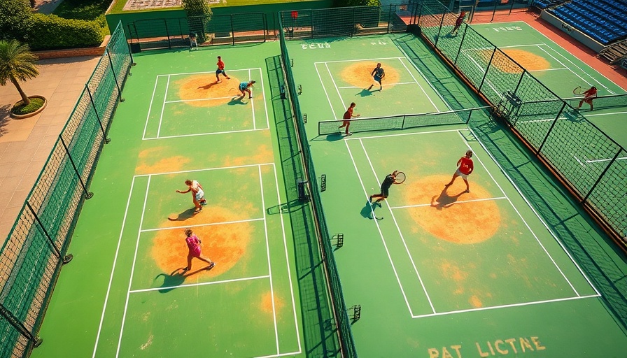 West Village private padel club courts filled with players.