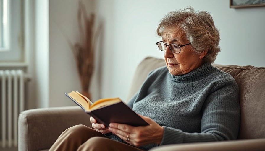 Elderly woman reading to avoid mental decline in your 70s.
