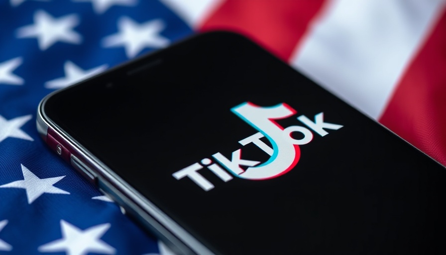 TikTok logo on smartphone with U.S. flag highlights ownership deal.