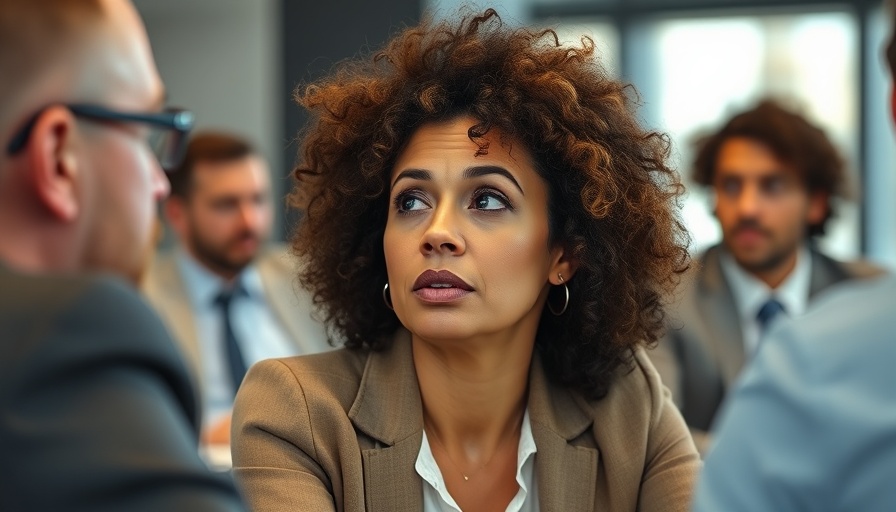 Curly-haired woman focused on others' success in a business meeting.