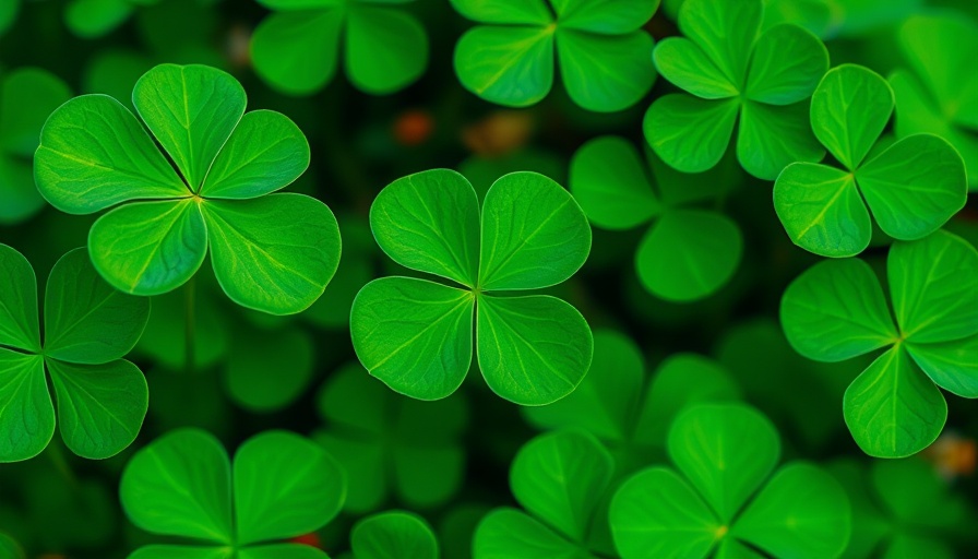 Close-up of clover leaves highlighting clover lawn benefits