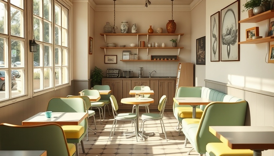 Styling Vintage Decor Ideas: Charming vintage cafe with retro furniture.