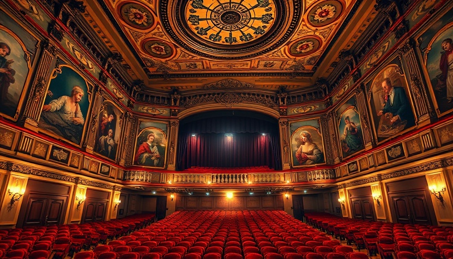 Carolina Theatre's ornate interior with murals and seating during reopening.
