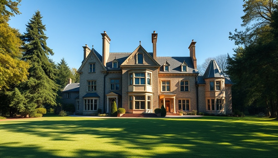 Bing Crosby Mansion for sale - elegant stone mansion view.