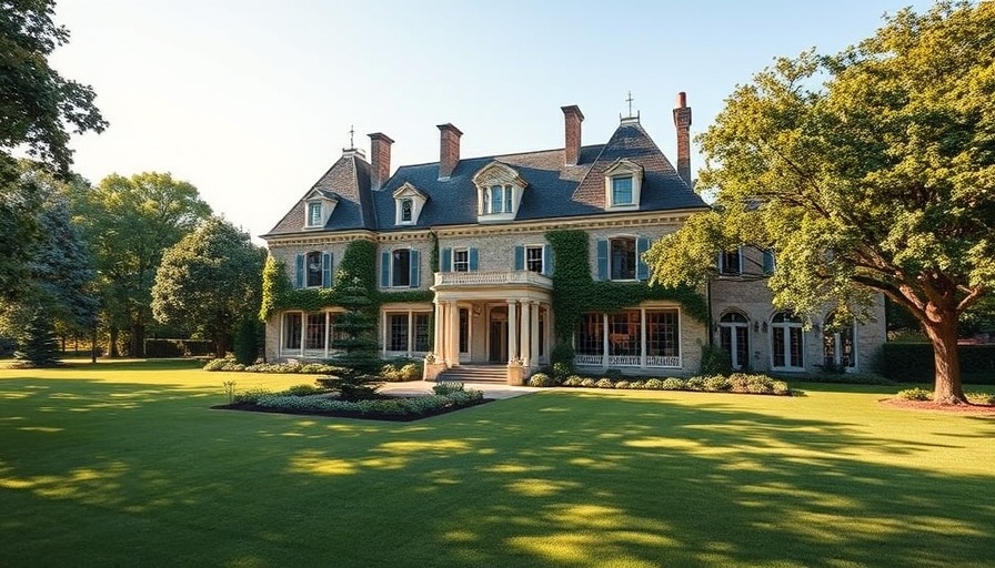 Bing Crosby Bay Area mansion with lush gardens and elegant architecture.