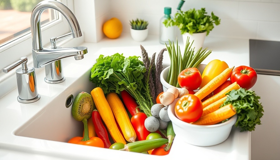 Essential Features for Your Dream Kitchen: Double sink with fresh veggies.