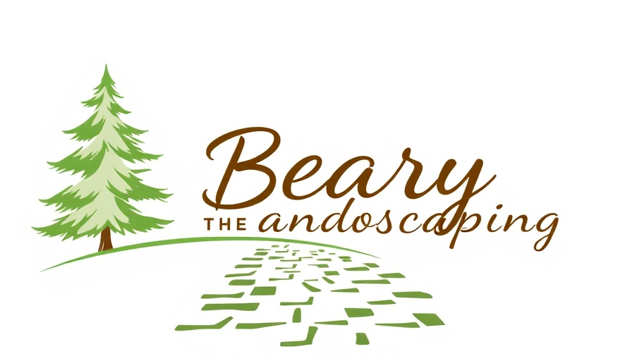 Beary Landscaping logo with tree and path design.