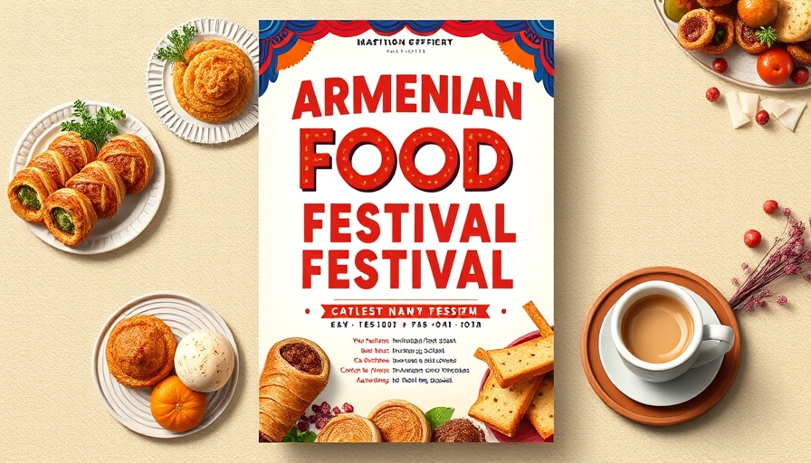 Armenian Food Festival Charlotte flyer with event details.