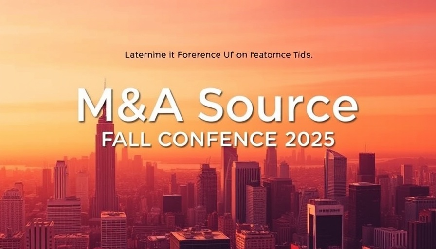 M&A Source Fall Conference 2025 announcement with skyline background.