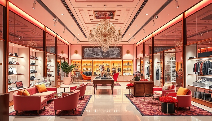 Luxurious modern interior at Printemps opening in New York.