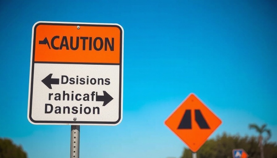 Caution sign indicating direction choices symbolizing effective group decision making.