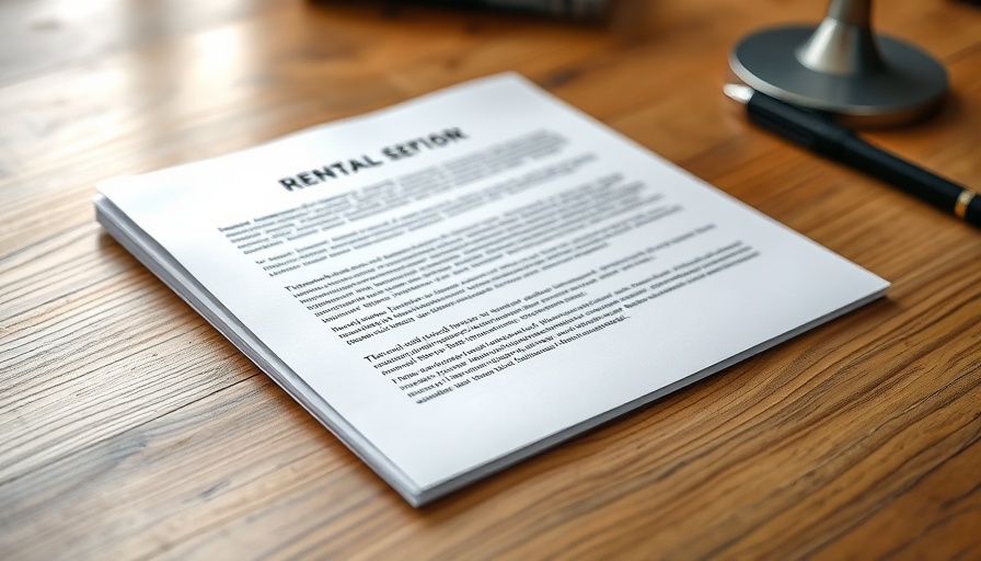 Close-up of a rental application denial letter on a desk.