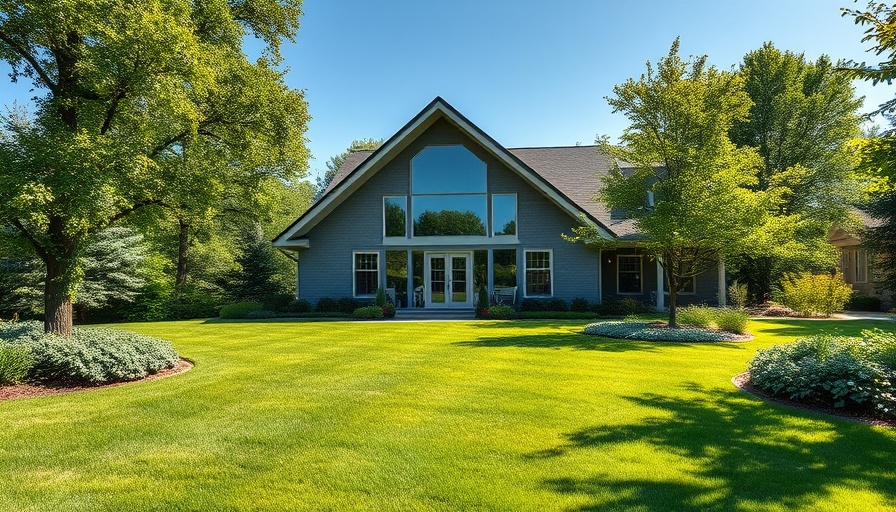 Beautiful home showcasing organic lawn care services