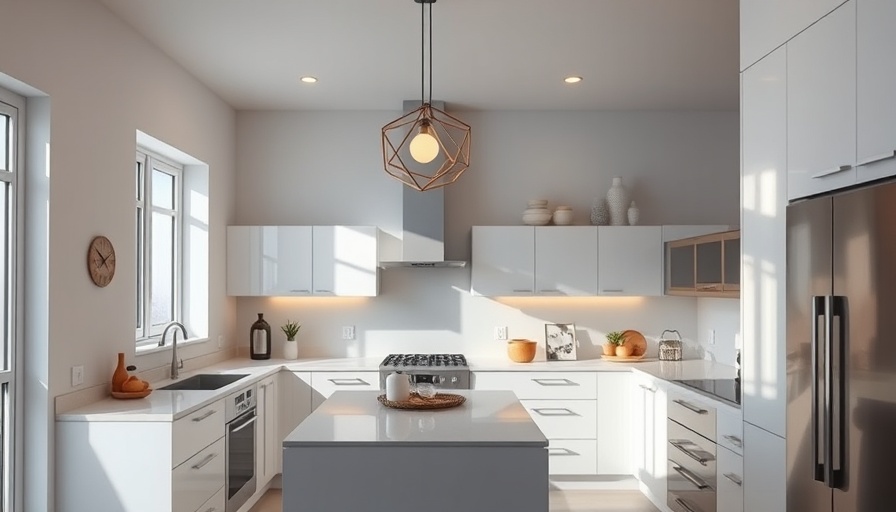 Modern kitchen lighting upgrade with geometric pendants