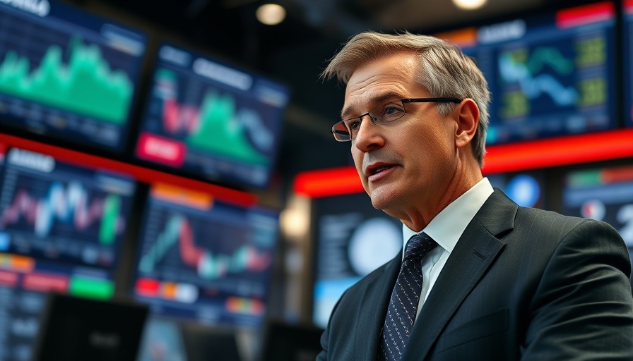 Businessman discussing Mag 7 stocks on a news network.