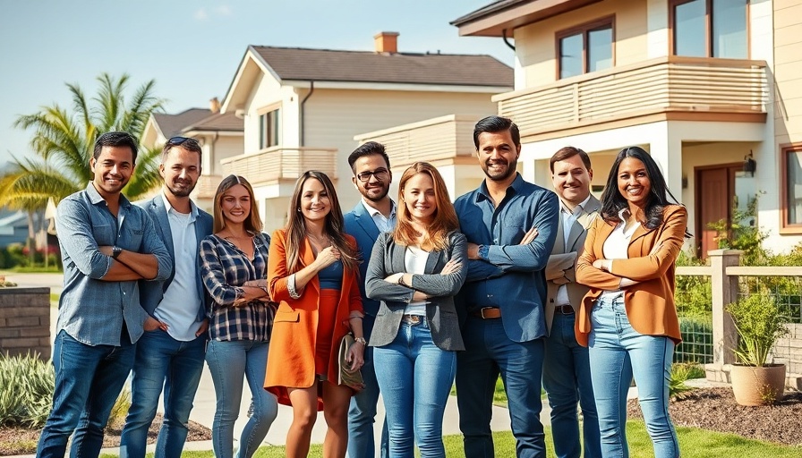 Interior Design TV Stars posing confidently outside modern homes.