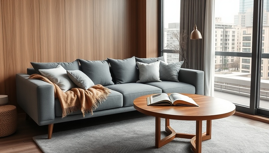 Cozy living room essentials with plush cushions and throw.
