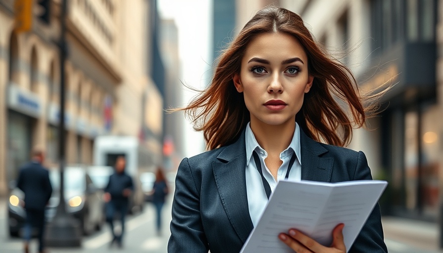 Professional woman with document related to tax rises for import export companies.
