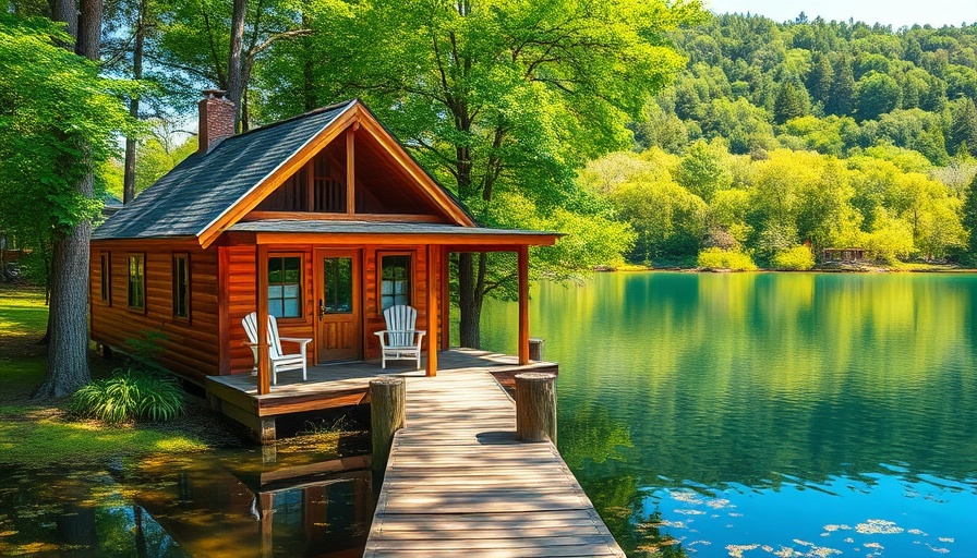 Idyllic summer cottage rental in Canada, nestled by a serene lake.