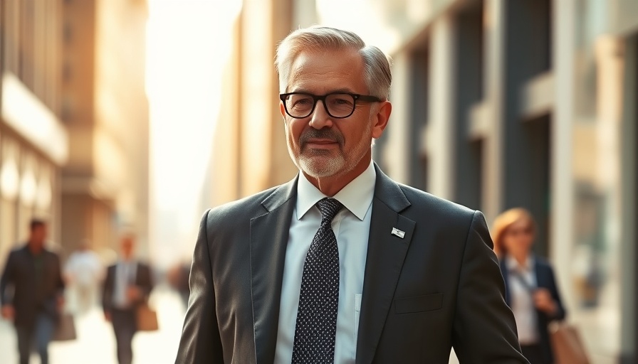 Businessman outdoors, linked to Non-Dom Tax Changes UK, in formal suit.