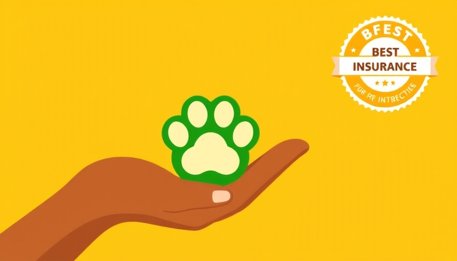 Minimalistic hand and paw illustration for best pet insurance companies.