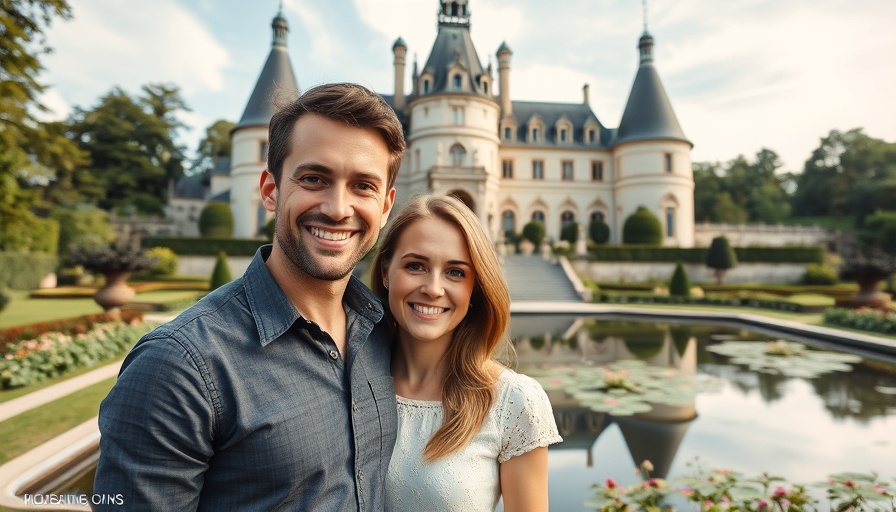 Couple in front of castle, Castle Impossible HGTV renovation scene.